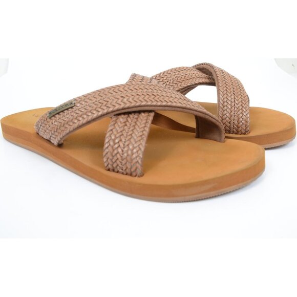 Volcom Women's 8.5 Double Cross Strap Slip On Slide Beach Sandal Surfing Outdoor - Picture 2 of 6